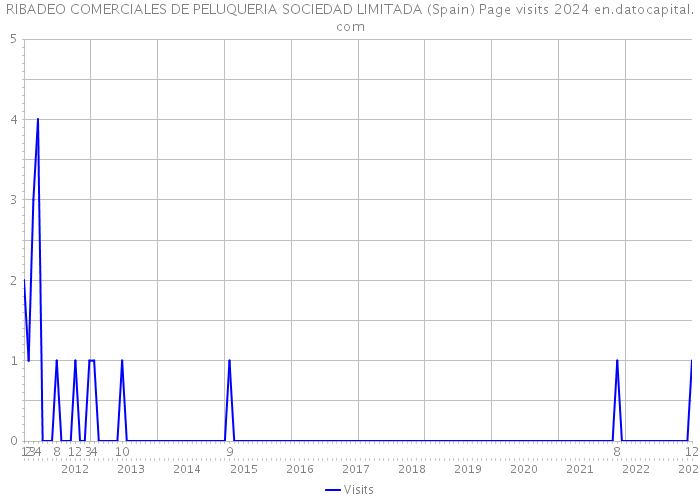 RIBADEO COMERCIALES DE PELUQUERIA SOCIEDAD LIMITADA (Spain) Page visits 2024 