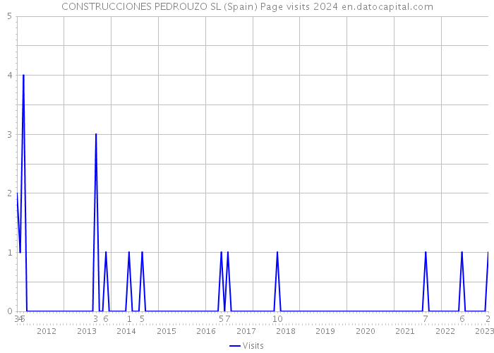 CONSTRUCCIONES PEDROUZO SL (Spain) Page visits 2024 