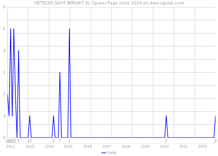 NETEGES SANT BERNAT SL (Spain) Page visits 2024 