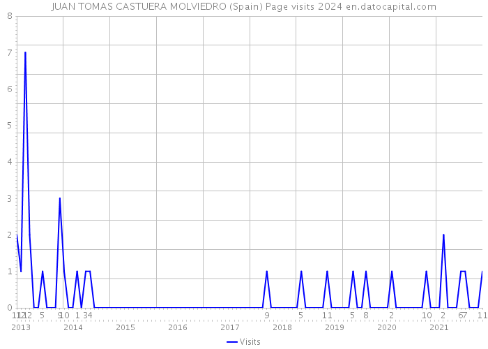 JUAN TOMAS CASTUERA MOLVIEDRO (Spain) Page visits 2024 