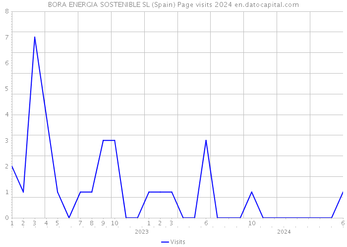 BORA ENERGIA SOSTENIBLE SL (Spain) Page visits 2024 