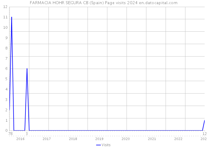 FARMACIA HOHR SEGURA CB (Spain) Page visits 2024 