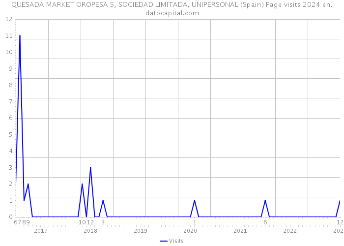 QUESADA MARKET OROPESA 5, SOCIEDAD LIMITADA, UNIPERSONAL (Spain) Page visits 2024 
