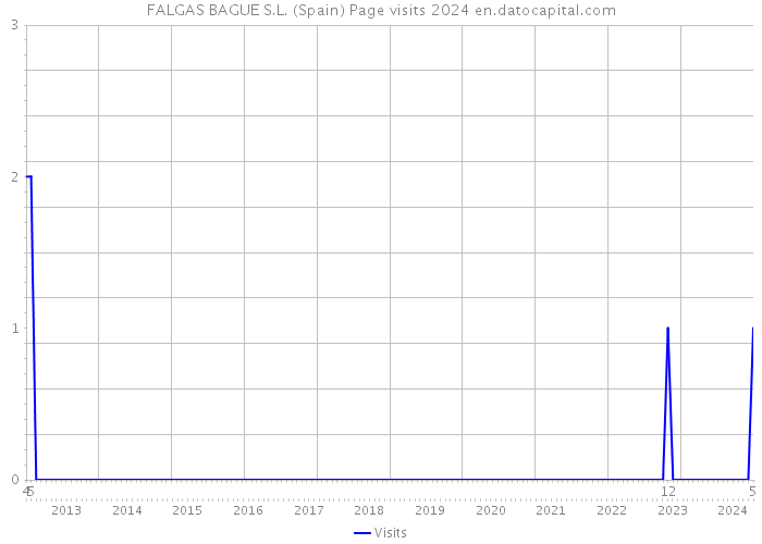 FALGAS BAGUE S.L. (Spain) Page visits 2024 