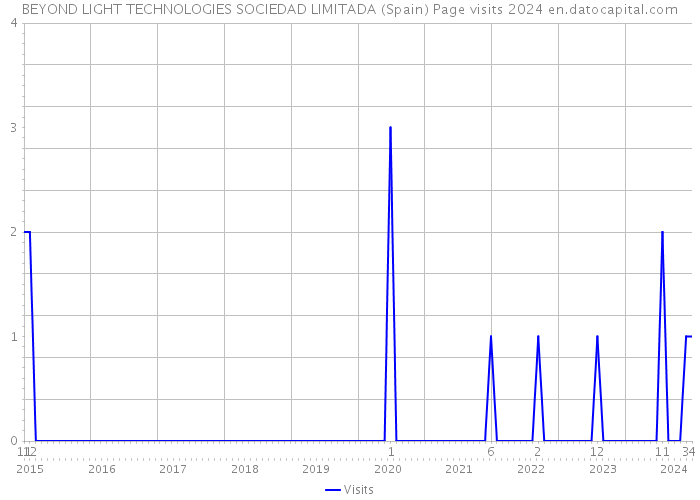 BEYOND LIGHT TECHNOLOGIES SOCIEDAD LIMITADA (Spain) Page visits 2024 