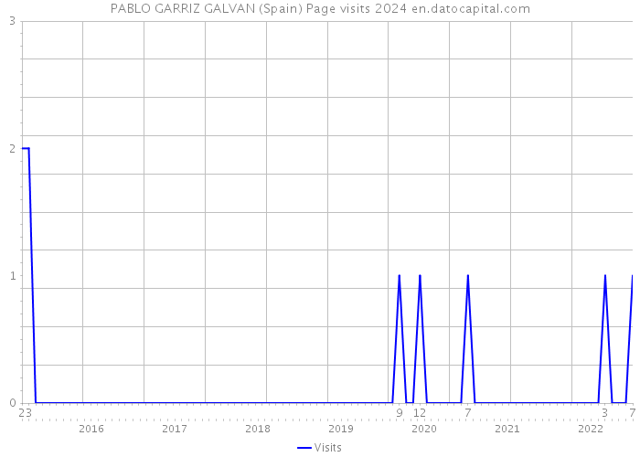 PABLO GARRIZ GALVAN (Spain) Page visits 2024 