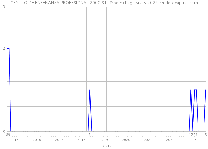 CENTRO DE ENSENANZA PROFESIONAL 2000 S.L. (Spain) Page visits 2024 