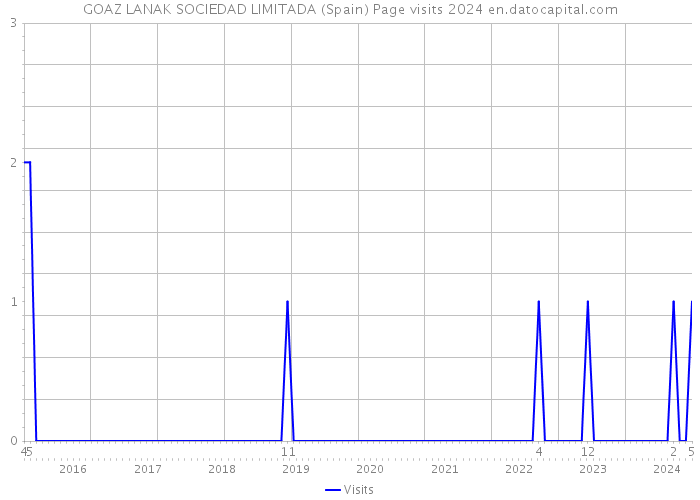 GOAZ LANAK SOCIEDAD LIMITADA (Spain) Page visits 2024 