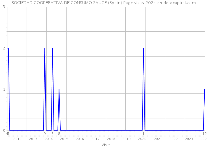SOCIEDAD COOPERATIVA DE CONSUMO SAUCE (Spain) Page visits 2024 