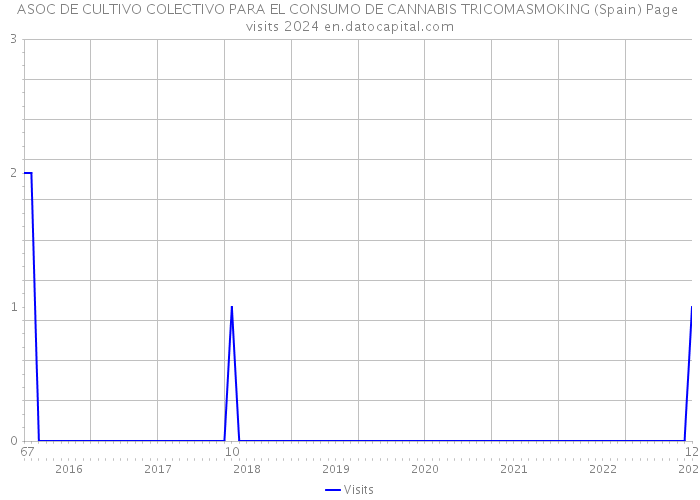 ASOC DE CULTIVO COLECTIVO PARA EL CONSUMO DE CANNABIS TRICOMASMOKING (Spain) Page visits 2024 