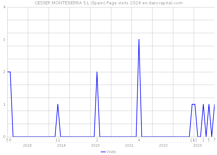 GESSER MONTESIERRA S.L (Spain) Page visits 2024 