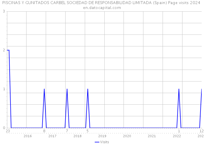 PISCINAS Y GUNITADOS CARBEL SOCIEDAD DE RESPONSABILIDAD LIMITADA (Spain) Page visits 2024 