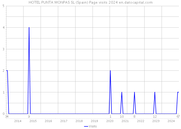 HOTEL PUNTA MONPAS SL (Spain) Page visits 2024 