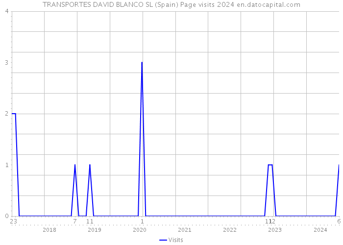 TRANSPORTES DAVID BLANCO SL (Spain) Page visits 2024 