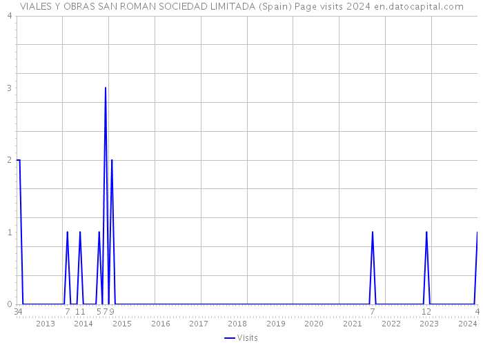 VIALES Y OBRAS SAN ROMAN SOCIEDAD LIMITADA (Spain) Page visits 2024 