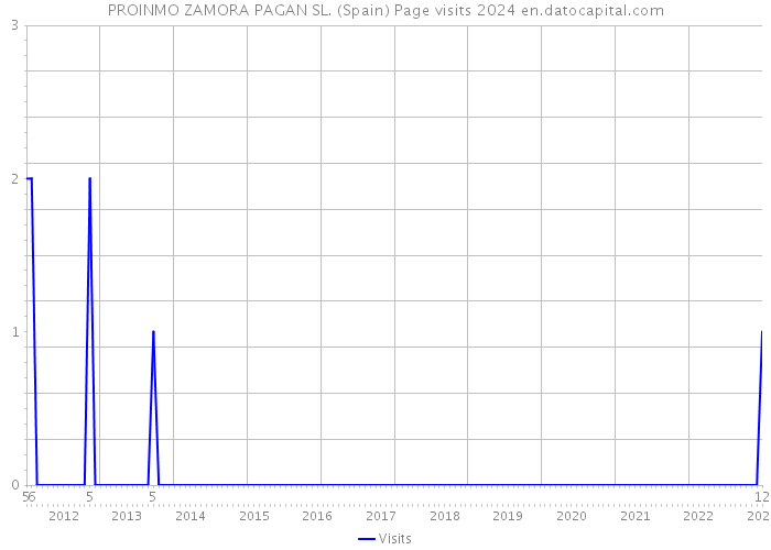 PROINMO ZAMORA PAGAN SL. (Spain) Page visits 2024 