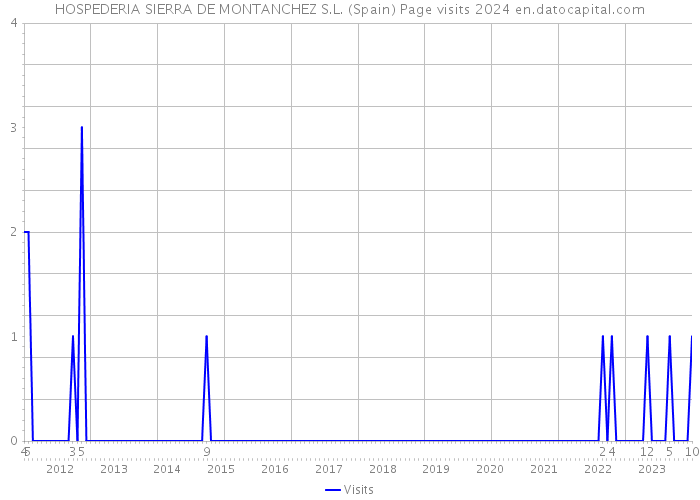 HOSPEDERIA SIERRA DE MONTANCHEZ S.L. (Spain) Page visits 2024 