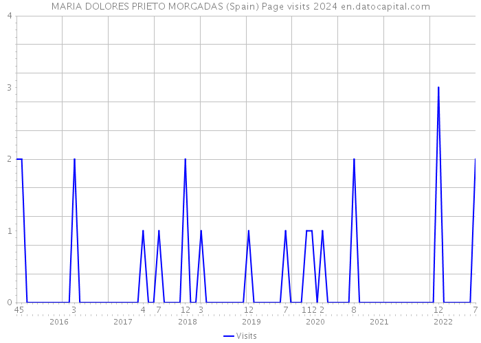 MARIA DOLORES PRIETO MORGADAS (Spain) Page visits 2024 