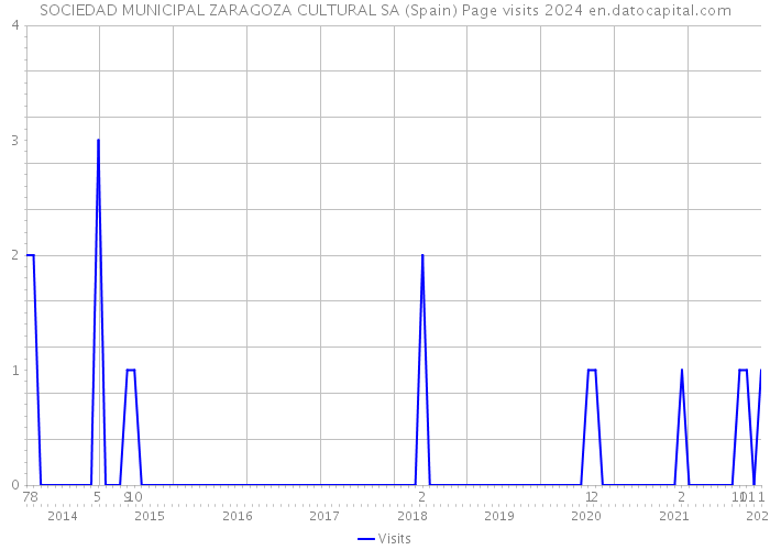 SOCIEDAD MUNICIPAL ZARAGOZA CULTURAL SA (Spain) Page visits 2024 