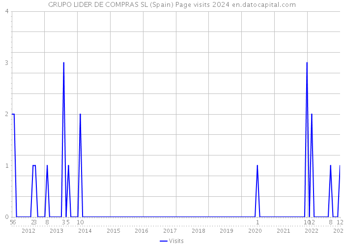 GRUPO LIDER DE COMPRAS SL (Spain) Page visits 2024 