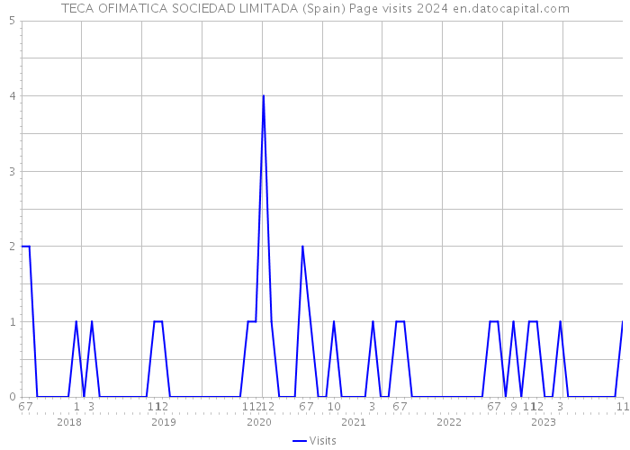 TECA OFIMATICA SOCIEDAD LIMITADA (Spain) Page visits 2024 