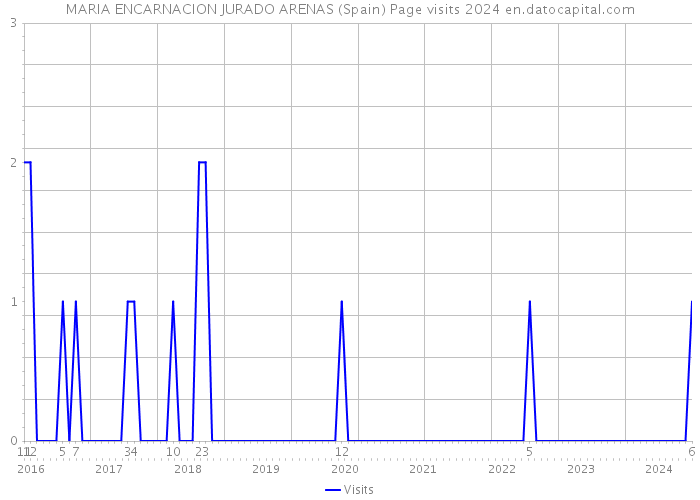 MARIA ENCARNACION JURADO ARENAS (Spain) Page visits 2024 