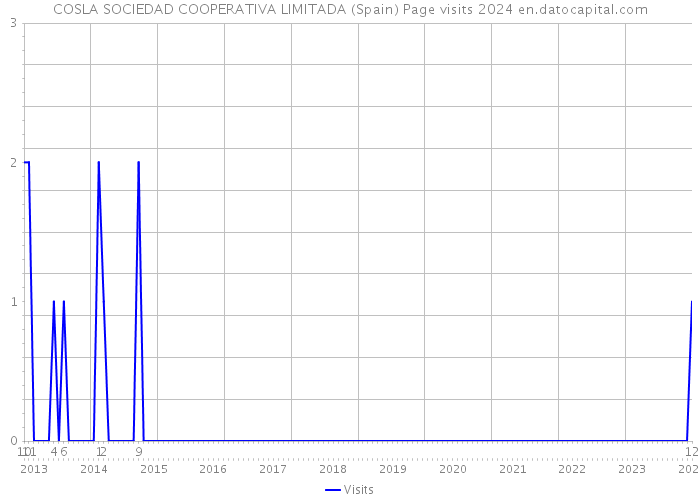 COSLA SOCIEDAD COOPERATIVA LIMITADA (Spain) Page visits 2024 