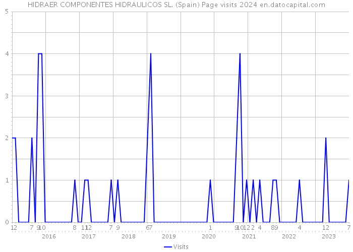 HIDRAER COMPONENTES HIDRAULICOS SL. (Spain) Page visits 2024 