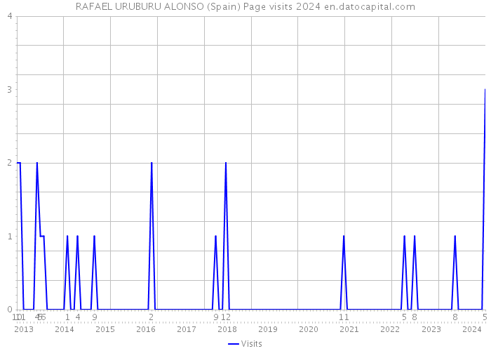 RAFAEL URUBURU ALONSO (Spain) Page visits 2024 