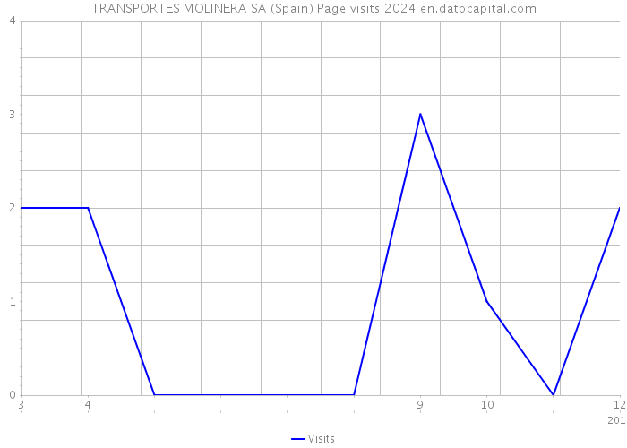 TRANSPORTES MOLINERA SA (Spain) Page visits 2024 