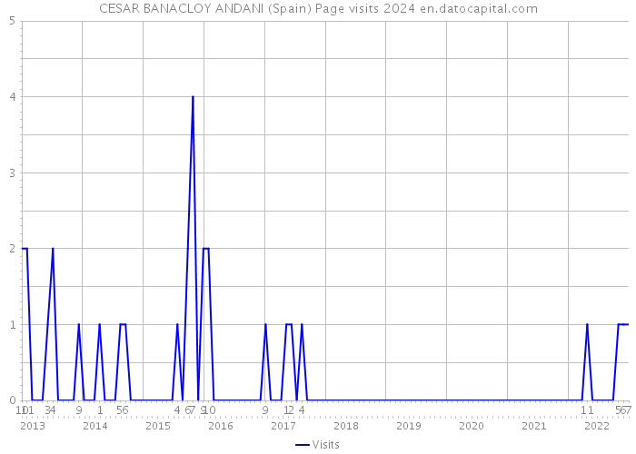 CESAR BANACLOY ANDANI (Spain) Page visits 2024 