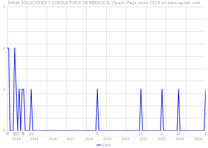 DANA SOLUCIONES Y CONSULTORIA DE MEDIOS SL (Spain) Page visits 2024 