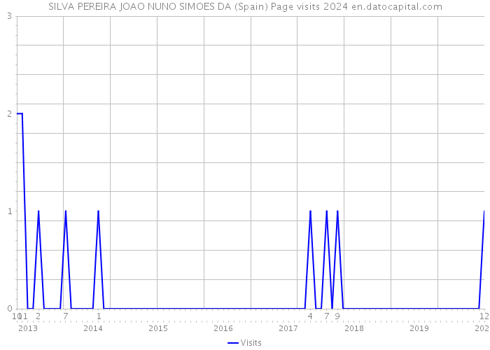 SILVA PEREIRA JOAO NUNO SIMOES DA (Spain) Page visits 2024 