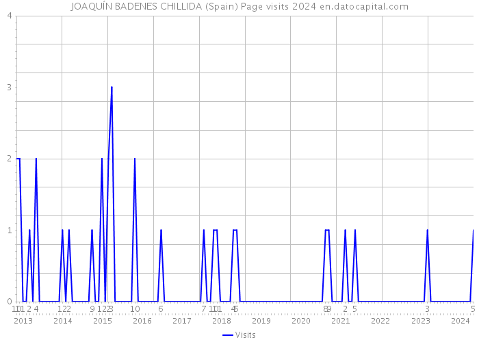 JOAQUÍN BADENES CHILLIDA (Spain) Page visits 2024 