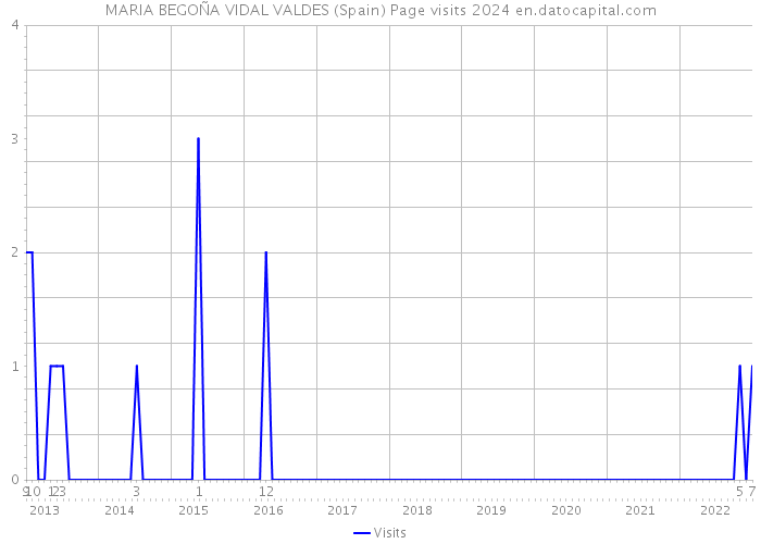 MARIA BEGOÑA VIDAL VALDES (Spain) Page visits 2024 