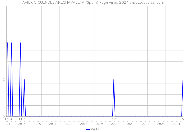 JAVIER CICUENDEZ ARECHAVALETA (Spain) Page visits 2024 