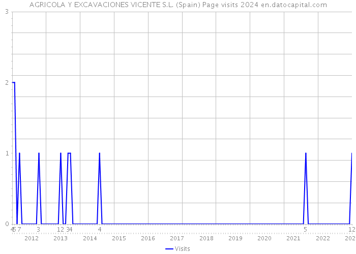 AGRICOLA Y EXCAVACIONES VICENTE S.L. (Spain) Page visits 2024 