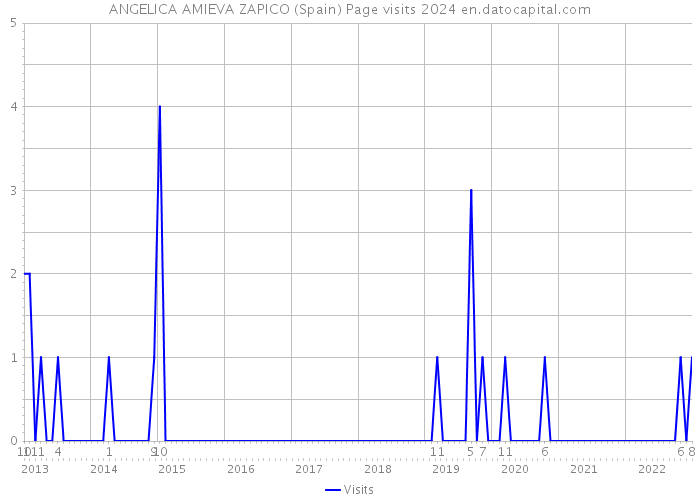 ANGELICA AMIEVA ZAPICO (Spain) Page visits 2024 
