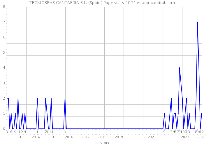 TECNIOBRAS CANTABRIA S.L. (Spain) Page visits 2024 