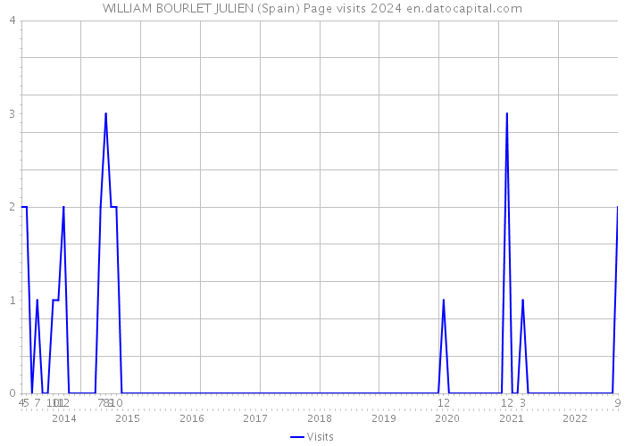 WILLIAM BOURLET JULIEN (Spain) Page visits 2024 