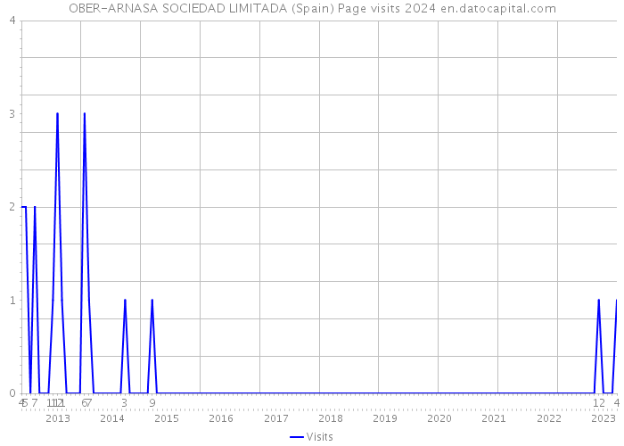 OBER-ARNASA SOCIEDAD LIMITADA (Spain) Page visits 2024 