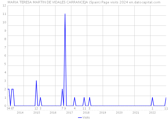 MARIA TERESA MARTIN DE VIDALES CARRANCEJA (Spain) Page visits 2024 