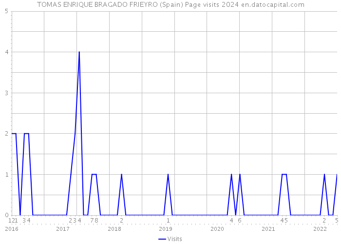 TOMAS ENRIQUE BRAGADO FRIEYRO (Spain) Page visits 2024 
