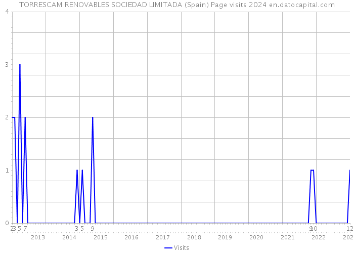 TORRESCAM RENOVABLES SOCIEDAD LIMITADA (Spain) Page visits 2024 