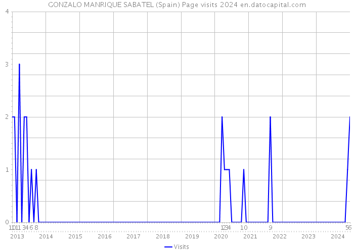GONZALO MANRIQUE SABATEL (Spain) Page visits 2024 