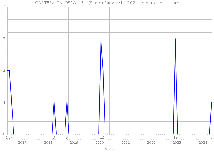 CARTERA CALOBRA 4 SL. (Spain) Page visits 2024 
