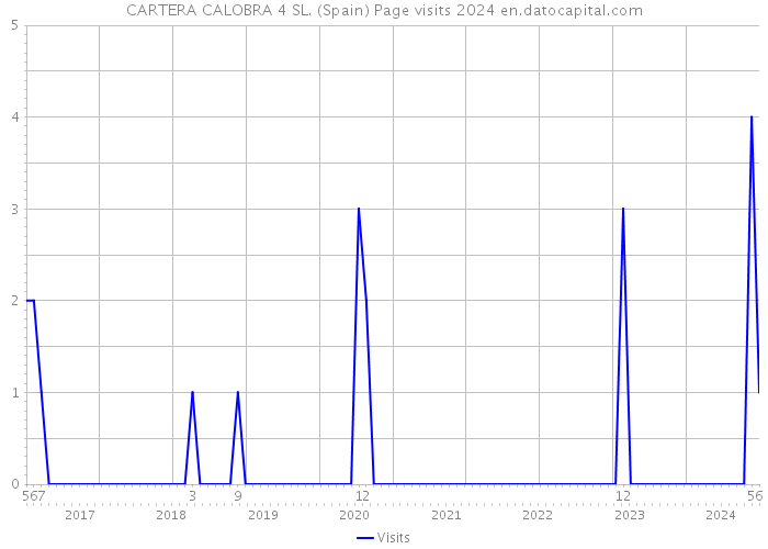 CARTERA CALOBRA 4 SL. (Spain) Page visits 2024 