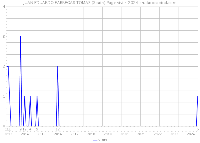 JUAN EDUARDO FABREGAS TOMAS (Spain) Page visits 2024 