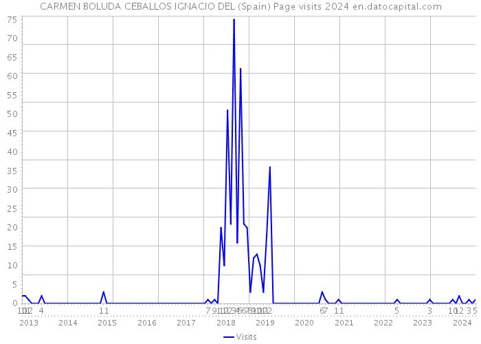 CARMEN BOLUDA CEBALLOS IGNACIO DEL (Spain) Page visits 2024 