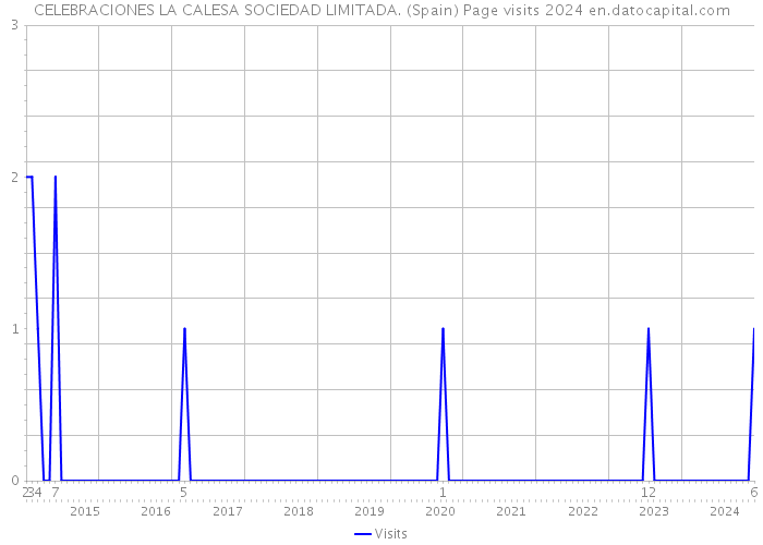 CELEBRACIONES LA CALESA SOCIEDAD LIMITADA. (Spain) Page visits 2024 